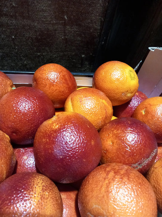 Caissette 7kg Oranges 100% sanguines Tarocco Ippolito de Sicile, ''Non traités''(Disponibilité: Janvier à Mars) Les Saveurs de Sicile