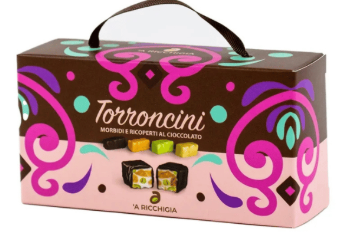 Torroncini "Nougat" croquant aux amandes et chocolats 250gr.